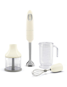 Smeg Batidora de Mano 700W Crema + Accesorios (HBF03CREU)