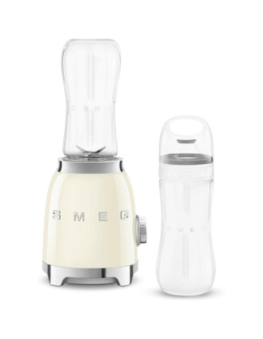 Smeg Mini Batidora 300w con vaso portátil Crema (PBF01CREU)