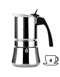 Fagor Etnica Cafetera Italiana de Acero 4 Tazas