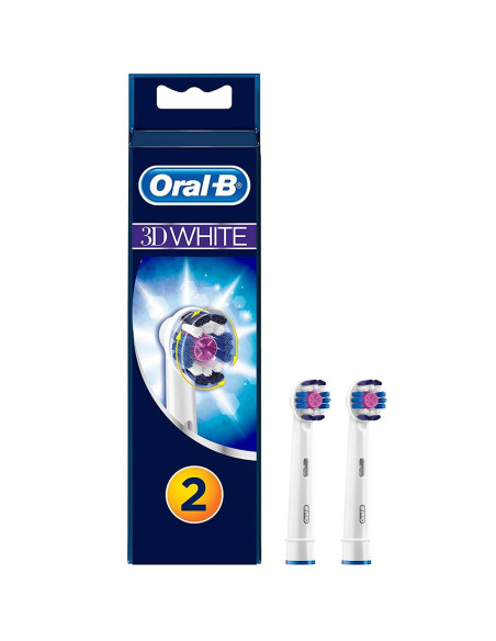Oral-B 3D White Clean Maximiser Brush Heads 2 pieza(s) Blanco