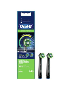 Braun EB-50 Pack de 2 Cabezales de Recambio Oral B Negro