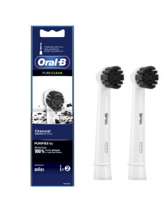 Braun Oral B Cabezales de Recambio Pure-Clean Charcoal Carbón Pack 2