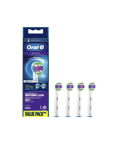 Oral-B 3D White 80339410 cepillo de cabello 4 pieza(s) Blanco