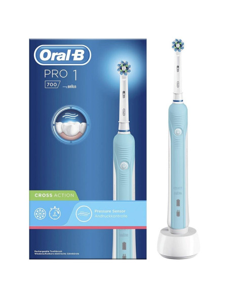 Oral-B PRO 700 CrossAction Adulto Cepillo dental oscilante Azul,
