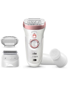 Braun Silk-épil 9-855 SensoSmart SkinSpa impermeable blanco/oro rosa