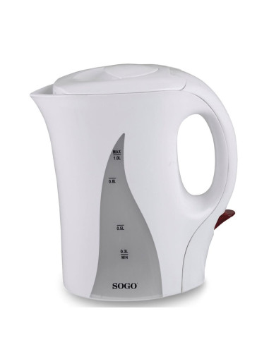 Sogo KET-SS-5740 tetera eléctrica 1 L 1100 W Blanco