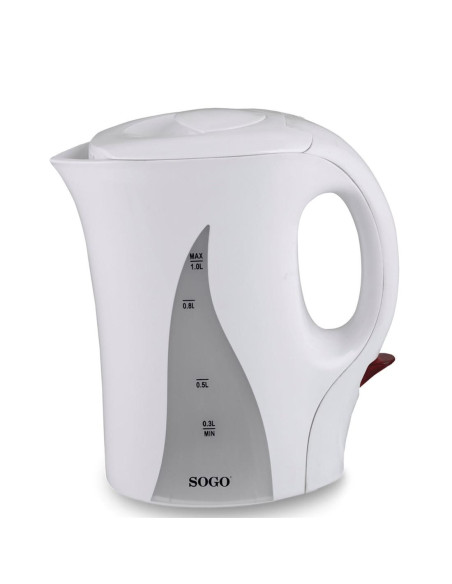 Sogo KET-SS-5740 tetera eléctrica 1 L 1100 W Blanco