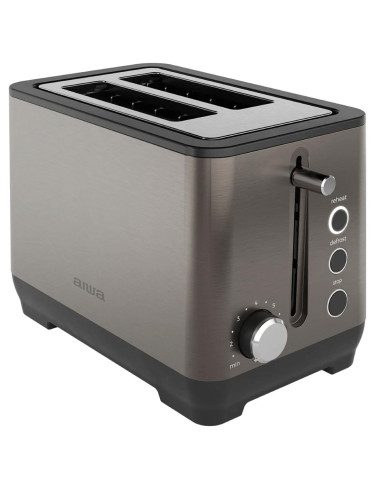 Aiwa ABT-1000 Tostadora 1.000W 2 Ranuras Acero Antihuellas