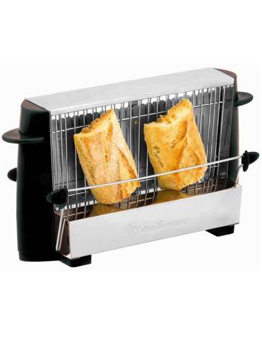 Moulinex Multipan On Off 4 rebanada(s) 760 W Negro, Acero inoxidable