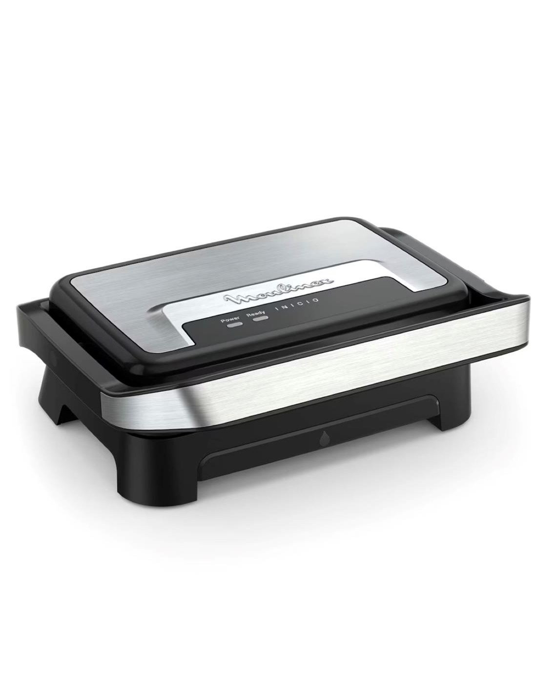 Moulinex GI270D10 Parrilla Eléctrica 1000W Inox-Negro