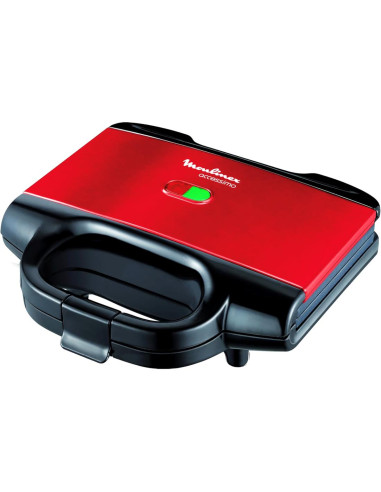 Moulinex SM180811 sandwichera 650 W Negro, Rojo