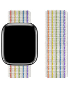 Hoco iWatch WA02 Original Series Loop Type Nylon Strap (38/40/41mm) Reflective Rainbow Edition