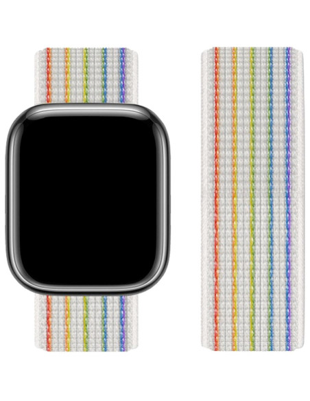 Hoco iWatch WA02 Original Series Loop Type Nylon Strap (38/40/41mm) Reflective Rainbow Edition