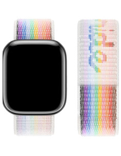 Hoco iWatch WA02 Original Series Loop Type Nylon Strap (38/40/41mm) White Rainbow