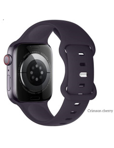 Hoco iWatch WA15 Flexible Buckle Solid Color Silicone Strap (38/40/41mm) Crimson Cherry