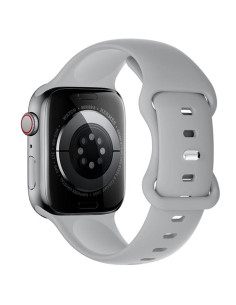 Hoco iWatch WA15 Flexible Buckle Solid Color Silicone Strap (38/40/41mm) Gris