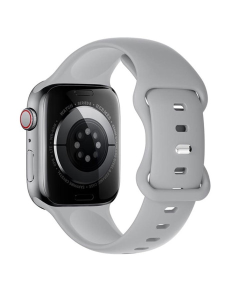 Hoco iWatch WA15 Flexible Buckle Solid Color Silicone Strap (38/40/41mm) Gris