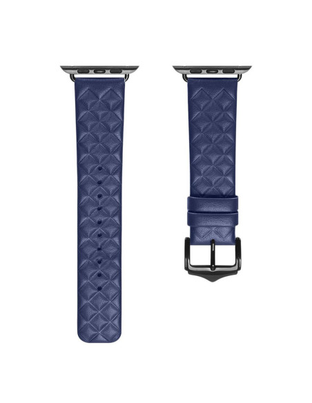 Hoco iWatch WA18 Elegant Series Leather Strap (42/44/45/49mm) Midnight Blue