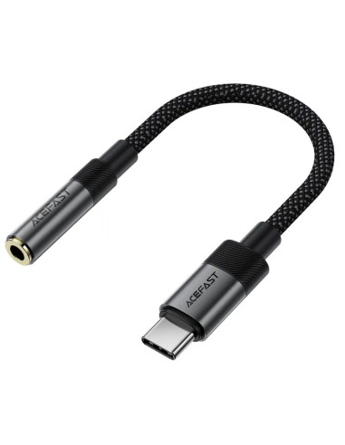 Acefast J12 Adaptador USB-C a Jack 3.5mm hembra Negro