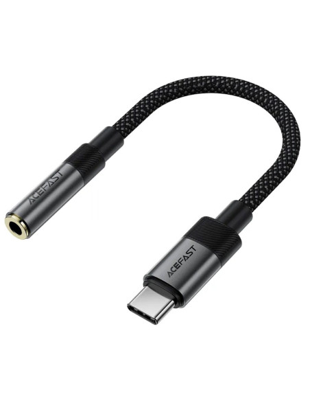 Acefast J12 Adaptador USB-C a Jack 3.5mm hembra Negro