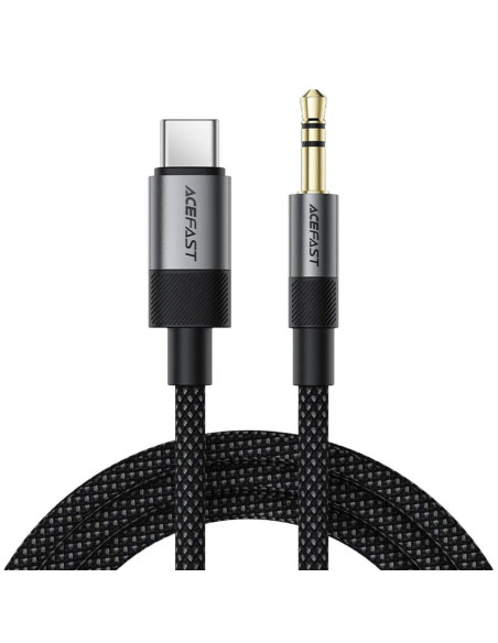 Acefast J12 Adaptador USB-C a Jack 3.5mm Macho Negro