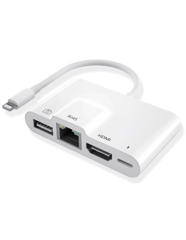 Adaptador Compatible Lightning a Ethernet, HDMI y USB  (THT-022)