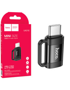 Adaptador USB-C a Lightning Hoco UA31E Negro
