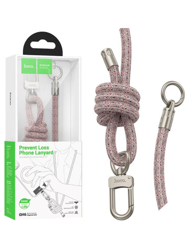 Hoco GH6 Cordón Ajustable para Móviles 1.8m Elegant Peach