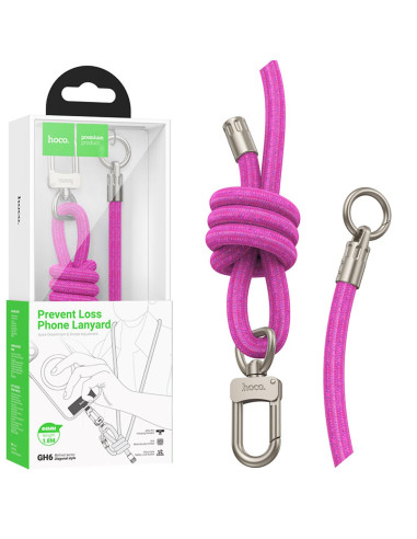 Hoco GH6 Cordón Ajustable para Móviles 1.8m Elegant Pink