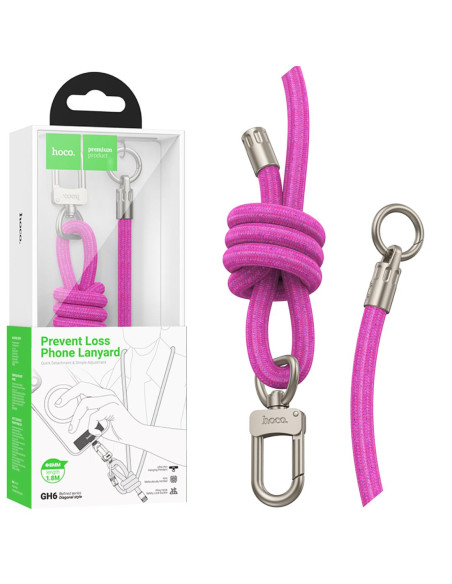 Hoco GH6 Cordón Ajustable para Móviles 1.8m Elegant Pink