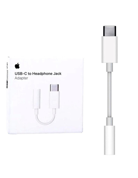 Apple Adaptador USB-C a JACK 3.5MM (MW2Q3ZM/A)