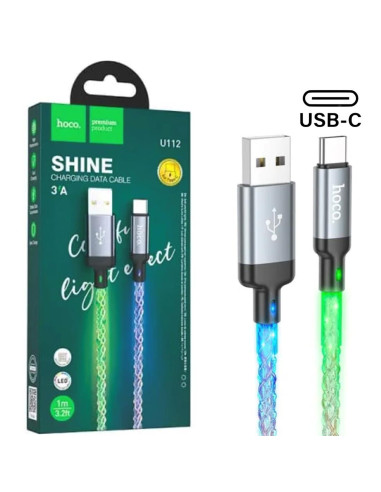 Hoco U112 Shine Charging Cable Type-A a Type-C Gray