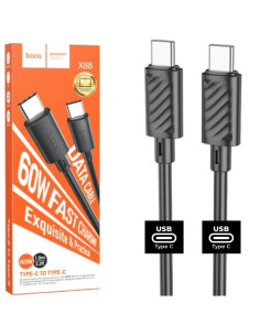 Cable USB-C a USB-C 1 metro 60W Hoco X88 Gratified Negro