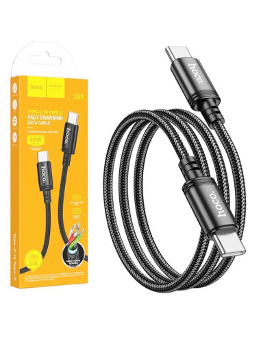 Cable Usb-C a Usb-C 60W 1 metro Hoco X89 Negro