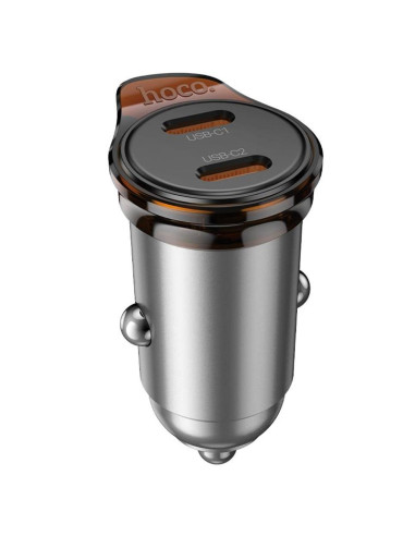 Cargador Coche USB-C 45W Hoco NZ16B con Salida Doble