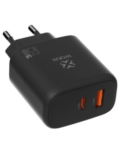 Cargador de Pared PD+QC UsbA+UsbC GaN 65W  Woox MX0094