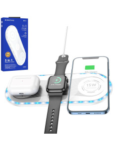 Cargador Inalámbrico 22.5W Borofone BQ14 Blanco 3-1