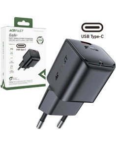 Cargador USB-C Acefast A73 Mini PD20W GaN Negro