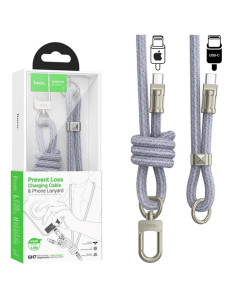 Hoco GH7 Colgatnte para Móvil con Cable USB-C a Lightning 1.8m Denim Blue