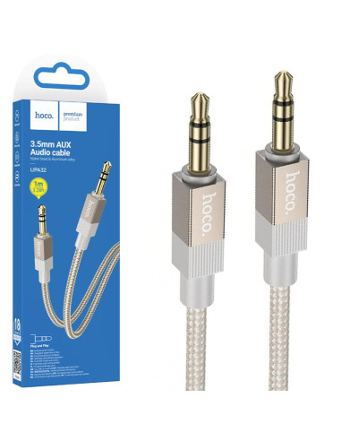 Hoco UPA32 Cable Auxiliar Jack 3.5mm a Jack 3.5mm Dorado