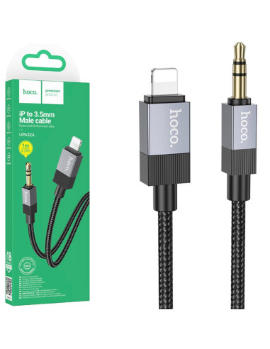 Hoco UPA32A Cable Lightning a Jack 3.5mm 1 metro Negro