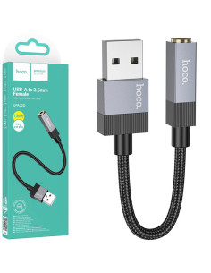 Hoco UPA32D Cable USB-A a Jack 3.5mm  Negro