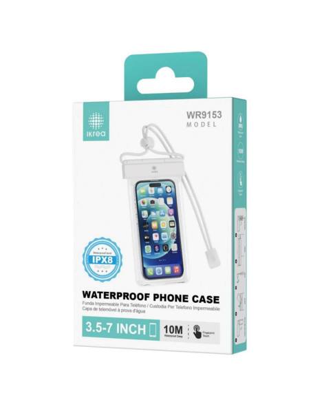 Funda Impermeable para Móvil  3.5" a 7´´ IPX8 Ikrea WR9153 Plata