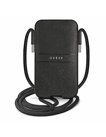 Guess Torebka GUPHLPSASBBK 6.7" Negro Saffiano Strap