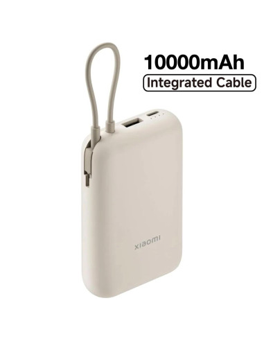 Xiaomi Powerbank 10.000 mAh 22.50W  Con Cable Integrado Tan Beige (BHR9072GL)