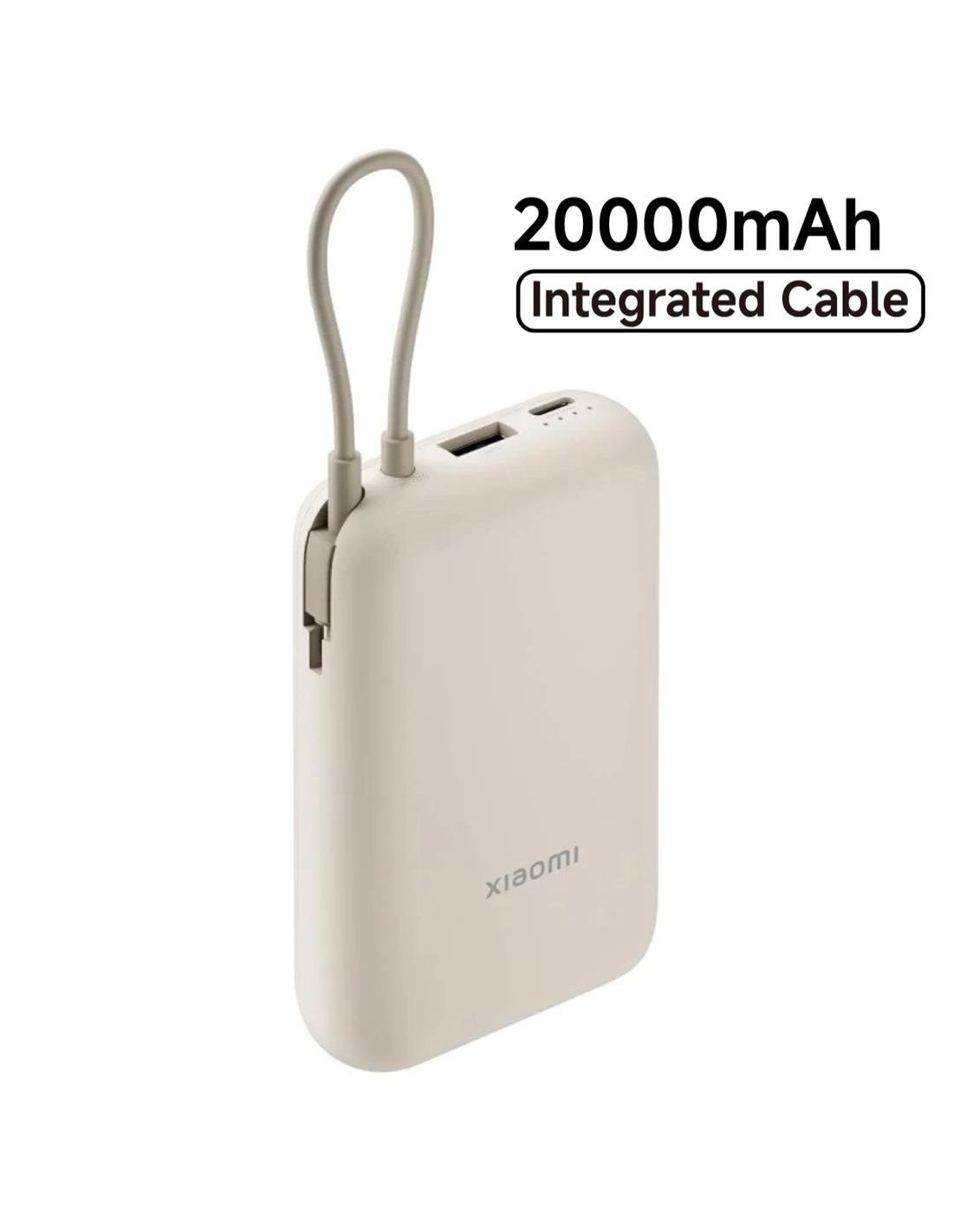 Xiaomi Powerbank 20.000 mAh 33W con Cable Integrado Tan Beige (BHR8851GL)