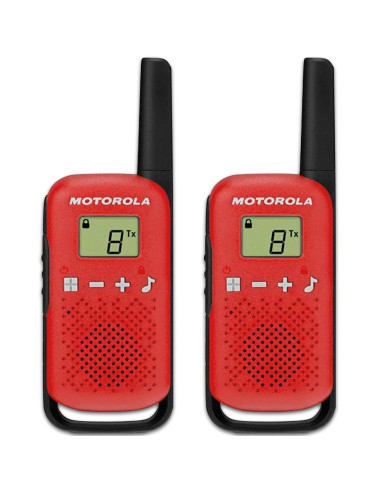 Motorola TALKABOUT T42 two-way radios 16 canales Negro, Rojo