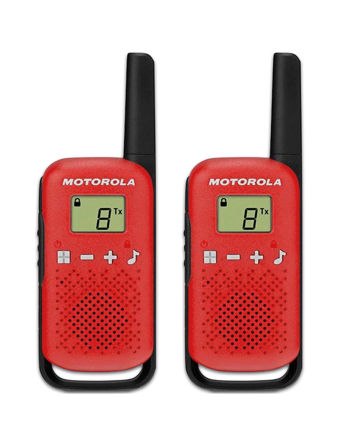 Motorola T42 Pack 2 Walkie Talkie con alcance 4km Rojo