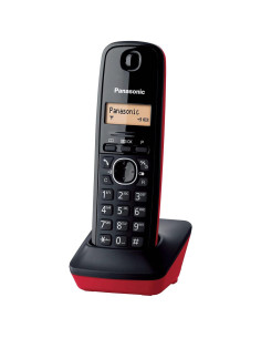 PANASONIC KX-TG1611SPR Teléfono DECT Negro/Rojo