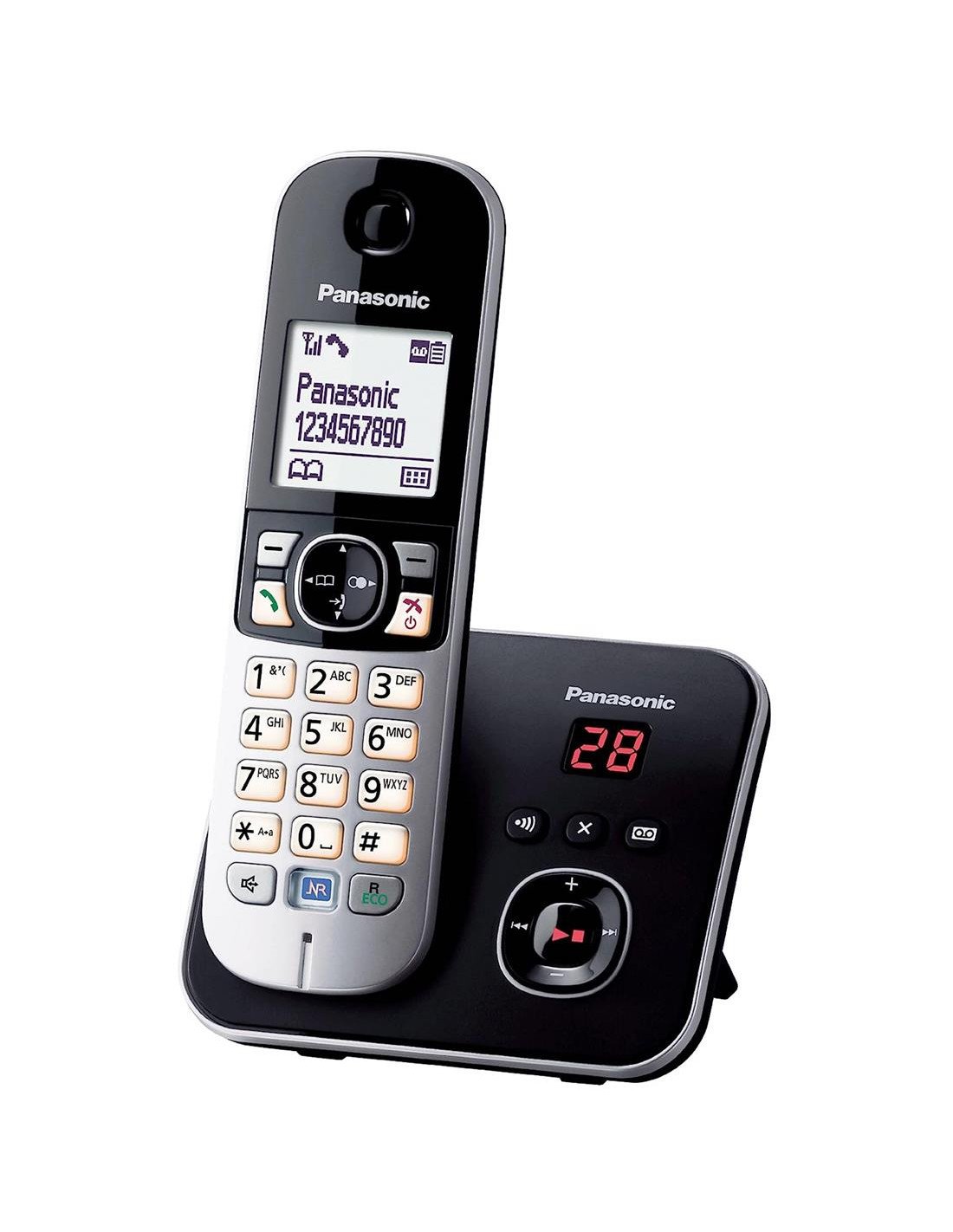 Panasonic KX-TG6861SPB Teléfono DECT con Contestador Negro